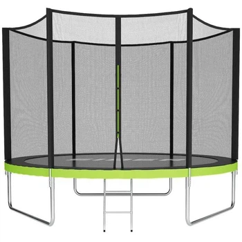 Батут SIDER 8 FT, 252 см, с внешней сеткой и лестницей чёрный, 150 кг