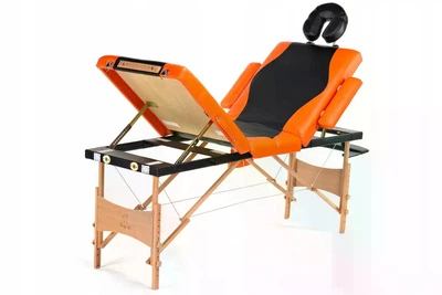 Складной массажный стол BODYFIT Orange с сумкой для переноски
