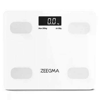 Смарт‑весы Zeegma Gewit White Bluetooth, анализ 17 параметров до 200 кг