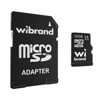 Карта пам'яті microSDHC 16GB Wibrand class 10 UHS-1 +SD-adapter (WICDHU1/16GB-A)