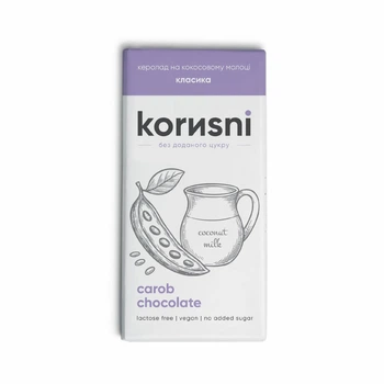 Шоколад молочный без сахара Korusni класический 85 г