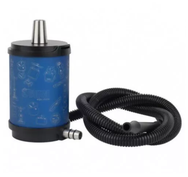 Кальян Oduman Atomic Blue 15.5 см Одуман Атоматик компактный Нержавеющая сталь, анодированный алюминий, ABS-пластик