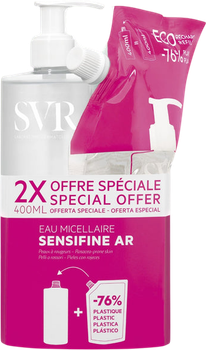 Płyn micelarny SVR Sensifine Ar Eau Micellaire do cery wrażliwej 400 ml + opakowanie uzupełniające 400ml (3662361003600)