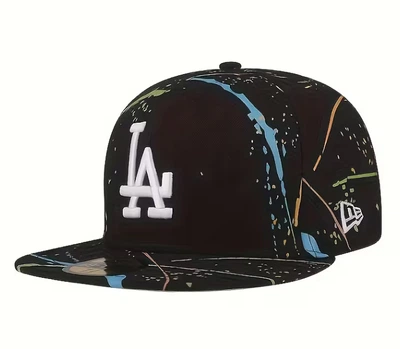 Бейсболка New Era Los Angeles, чорна (фентезійний шарм) з вишивкою, повсякденна