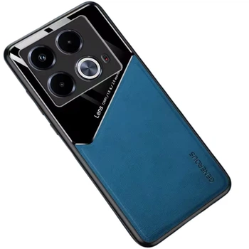 Чехол Epik Generous для Infinix Note 40 с защитой на экран и металлической пластиной blue