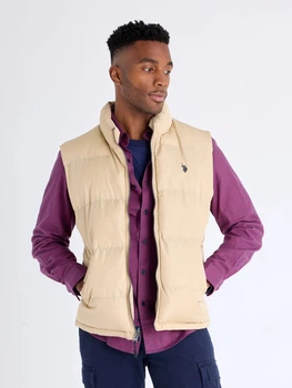 Теплий жилет чоловічий U.S. Polo Assn 444170876 XL Бежевий (1159851434)