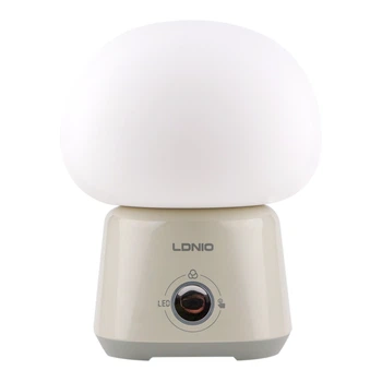 Настольный RGB Ночник Ldnio Y4 умный ночник IP44, портативный с аккумулятором 3600 мА·ч, сенсорный переключатель управления White