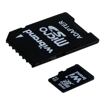 Карта Пам'яті Wibrand MicroSDHC 256gb UHS-1 U3 10 Class & Adapter Чорний