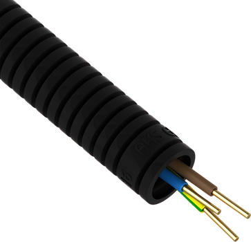 Гофрована труба з кабелями AKS ZIELONKA RKGS 16 + H07V-U 3 x 1.5 25 м (444149EX)
