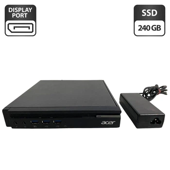 Неттоп Acer Veriton N4640G USFF / Intel Core i3-6100T (2 (4) ядра по 3.2 GHz) / 8 GB DDR3 / 128 GB SSD / Intel HD Graphics 530 / Блок питания б/у