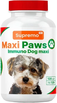 Вітаміни Supremo Maxi Paws для імунітету собак великих порід, таблетки 120 шт. х 1.0 г (4820275973658)