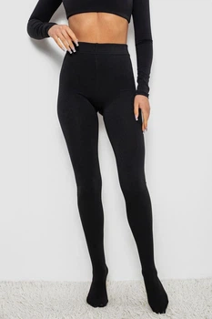 Колготы женские утепленные на флисе черный 139RB868 L-XL