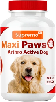Вітаміни Supremo Maxi Paws Артро для суглобів активних собак, таблетки 120 шт. х 1.0 г (4820275973610)