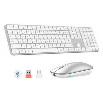 Набор Meetion ikey C230 Wireless Combo 2-in-1 (keyboard+mouse) BT/2.4G (UA/ru/EN Layouts) silver