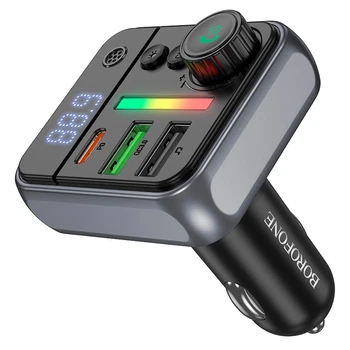 FM - трансмітер Borofone BC50 Ascenso car BT FM transmitter 38W Black