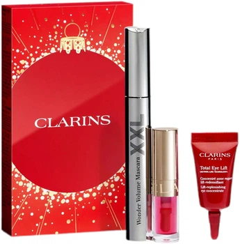 Zestaw kosmetyków Clarins Tusz do rzęs 8 ml + Olejek do ust 3 ml + Krem pod oczy 3 ml (3666057389801)
