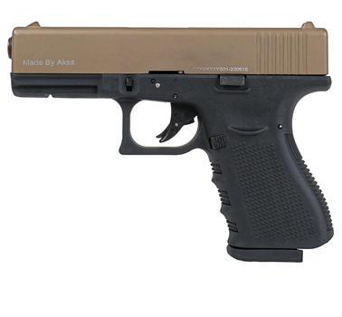 Шумовой сигнальный пистолет Aksa Arms AK14 CC-02 калибр 9 мм PAK (Glock) Tan/Black