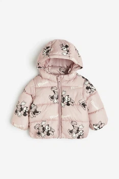 Деми куртка H&M девочке 104 на 3-4 лет Минни Маус розовая