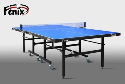 Профессиональный стол для настольного тенниса Fenix Master Sport M32 складной для помещений 32 мм, синий