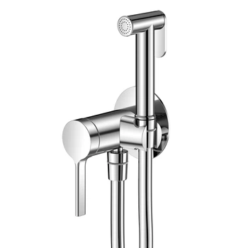 Змішувач гігієнічний TOPAZ MODERNO TMD-33106-H78A моноблок з душовим шлангом для ванної кімнати