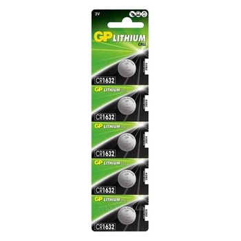 Батарейка GP CR1632 Lithium 3V 80mAh 5 шт таблетка (0A1A1047B97F)
