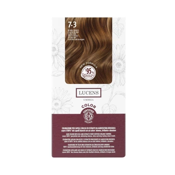 Органічний фарбник для волосся Lucens Umbria Color Kit Kit Lucens Color 7.3 Caramello Карамель 145 мл (0820717 )