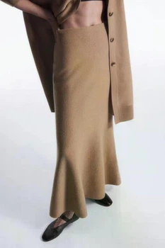 Спідниця жіноча COS flared merino wool maxi skirt 1204132001 XS Бежевий