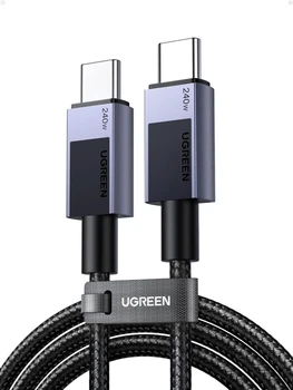Кабель Ugreen L513 USB-C to USB-C PD 3.1 240W Fast Charging Cable 1 м Space Gray (UGR-45067)