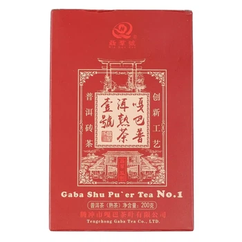 Чай Пуэр GABA Шу №1 Nie Qun Hao, прессованный, 200 г