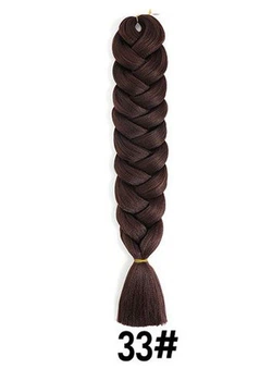 Канекалон Ultra BRAID-X-pression premium 33#XP длинный однотонный каштановый термостойкий метровый длина 100см Вес 165грам