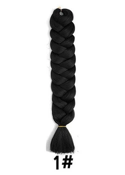 Канекалон Ultra BRAID-X-pression premium 1#XP длинный однотонный черный термостойкий метровый длина 100см Вес 165грам