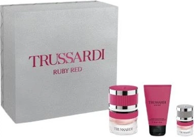 Zestaw damski Trussardi Ruby Red Woda perfumowana 30 ml + Miniaturka Woda perfumowana 7 ml + Balsam do ciała 30 ml (8059036000203)