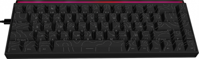 Дротова механічна клавіатура Ajazz nk68 Red switches Side Contour Black (nk68-rsb)
