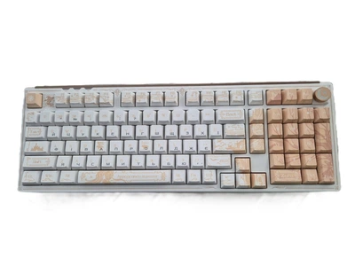 Механічна бездротова (Bluetooth + 2,4G) клавіатура з HOT SWAP VALKYRIE Vk99 Pro, 98keys, RGB, Win/Mac OS, УКР/АНГЛ, White/Біла (VK99PROW)