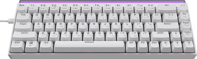 Дротова механічна клавіатура Ajazz NK68 Red switches White (NK68-R-W)