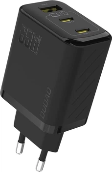 Мережевий зарядний пристрій Dudao A29 2 x USB-C/1 x USB-A 65W Black (6976625334339)