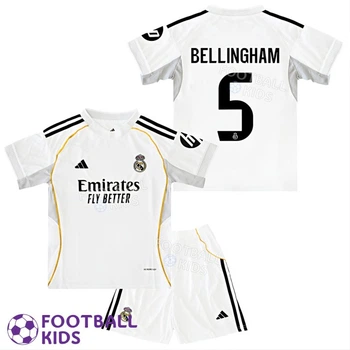 Футбольная форма для детей Real Madrid BELLINGHAM 5 Реал Мадрид 2025-2026 Home 105-115 см (set4404-128676-4)