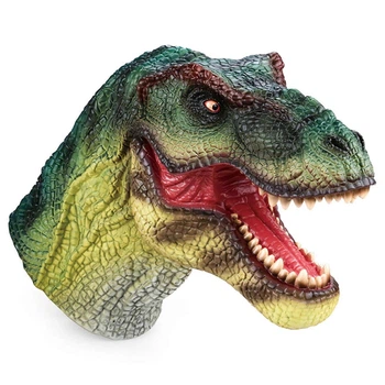 Игрушка-перчатка Same Toy Тиранозавр X361AUT винил/ПВХ желто-зеленый 4+