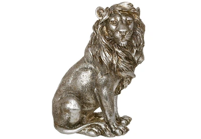 Декоративная фигура Лев 11*7*15см, цвет - серебро антик (459-052)