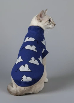 Светр Dogsbomba для котiв в'язаний Мишки синій SC-29 розмір 4 (2000000098869)