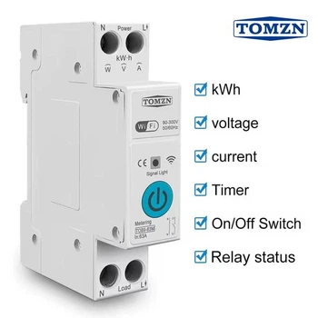 Розумний автомат 63A TOMZN TOB9S-63M з обліком (Wi-Fi) - Tuya Smart Life