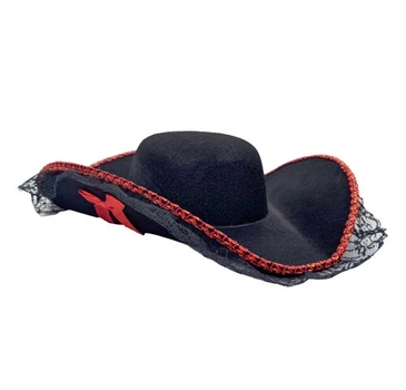 Треуголка Пиратка SETA Decor 13-617BLK-RD