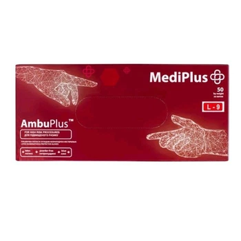 Перчатки амбулаторные синие латексные MediPlus 50 шт L (1928)