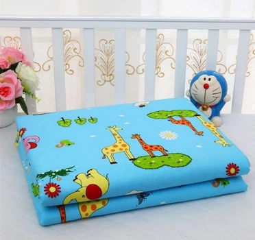 Пеленка многоразовая детская Beezzy 120*80 см Голубая Сафари