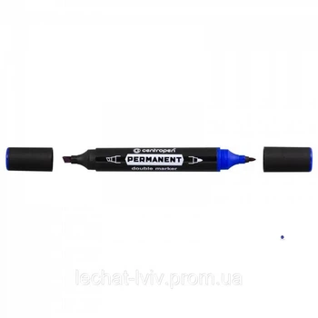 Маркер перманентний двосторонній Double синій CENTROPEN