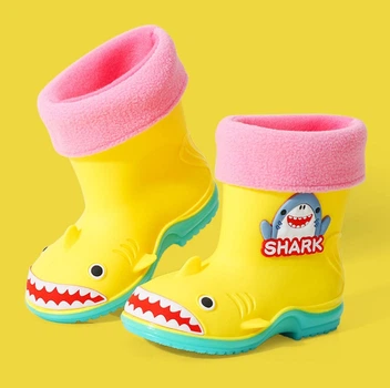 Яркие детские сапожки с утеплителем, Shark Желтый 30