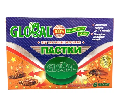 Ловушка Global от тараканов 6 шт