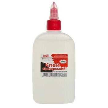 Клей конторский, полимерный, 200 мл, с супер колпачком, КиП (GLUEKIPKONT200ML)
