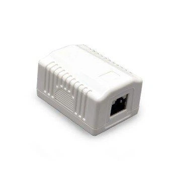 Розетка RJ45 (сетевая), 1-портовая FTP, белая, 5E категория, Cablexpert (NCAC-1F5E-01)