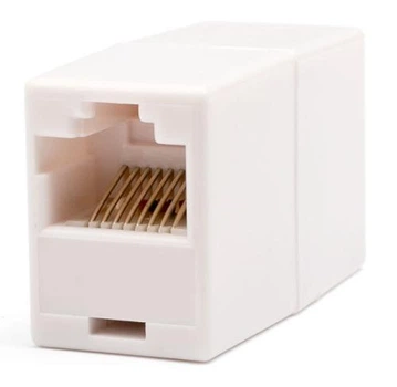 Розетка соединительная для RJ45 (мама мама), Grey, Atcom (11445)